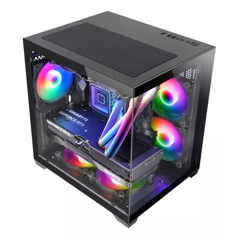 Mars Gaming MC-VIEW2 Mini Tower nero