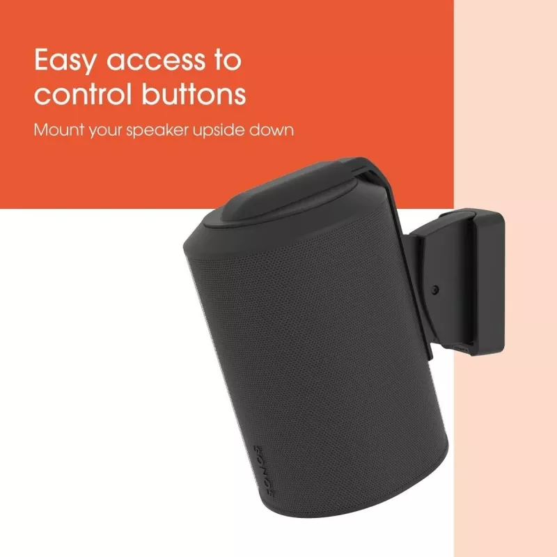 Supporto da parete Vogels | Supporto da parete per diffusore per Sonos Era 100 | Inclinabile, orientabile | Portata massima 7 kg | Nero