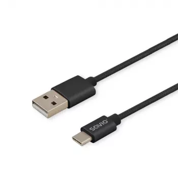 Savio CL-129 cavo USB 2 m USB 2.0 USB A USB C nero