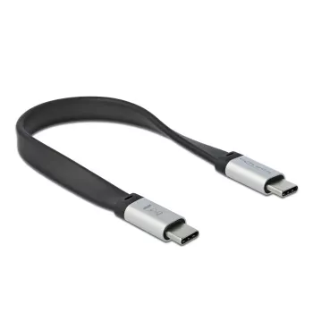 Cavo USB DeLOCK 85926 USB 3.2 Gen 2 0,22 m USB C nero argento