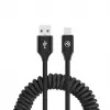 Cavo dati USB-Lightning Tellur Extendable 3A, 1,8 m, nero