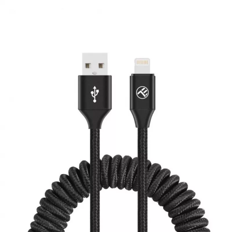 Cavo dati USB-Lightning Tellur Extendable 3A, 1,8 m, nero