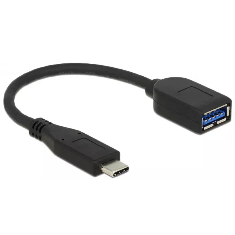 Cavo USB DeLOCK USB 3.1 Gen 2 Type-C/Type-A 0,1 m nero