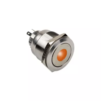 DimasTech Pulsante a pressione antimanomissione 25 mm Silverline Dot RGB PD216