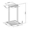 Base per ombrellone MACLEAN MC-472, supporto metallico compatto, dimensioni 332×340×610 mm