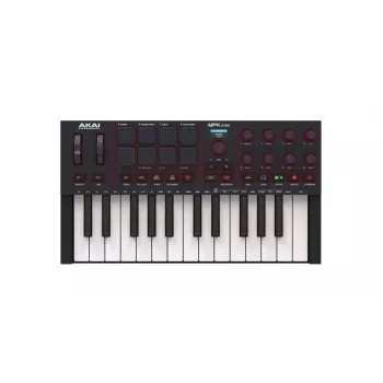 Tastiera MIDI AKAI MPK MINI 4 nero – 25 tasti, 8 pad, 8 encoder, arpeggiatore, USB-C, uscita MIDI