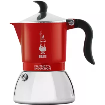 Caffettiera da fornello BIALETTI FIAMMETTA 2TZ induzione rossa, moka da fornello 2 tazze