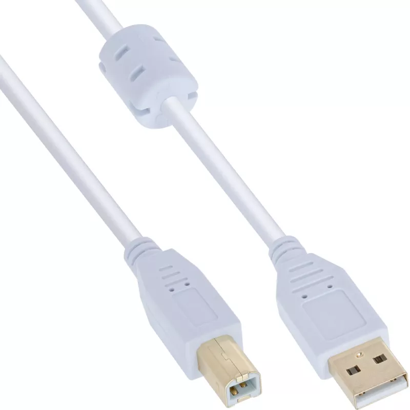 Cavo USB Microconnect USBAB2WF USB 2.0 2 m USB A USB B bianco