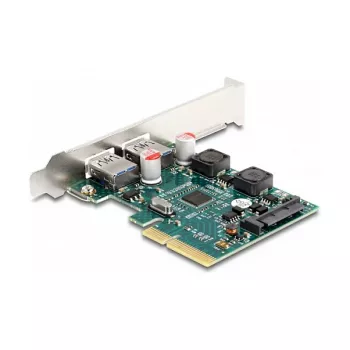 Scheda DeLOCK PCI Express x4 a 2 x connettori femmina USB 10 Gbit/s Type-A esterni Low Profile