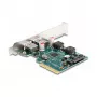 Scheda DeLOCK PCI Express x4 a 2 x connettori femmina USB 10 Gbit/s Type-A esterni Low Profile