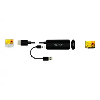Adattatore HDMI-A maschio a USB Type-C femmina DeLOCK 63251