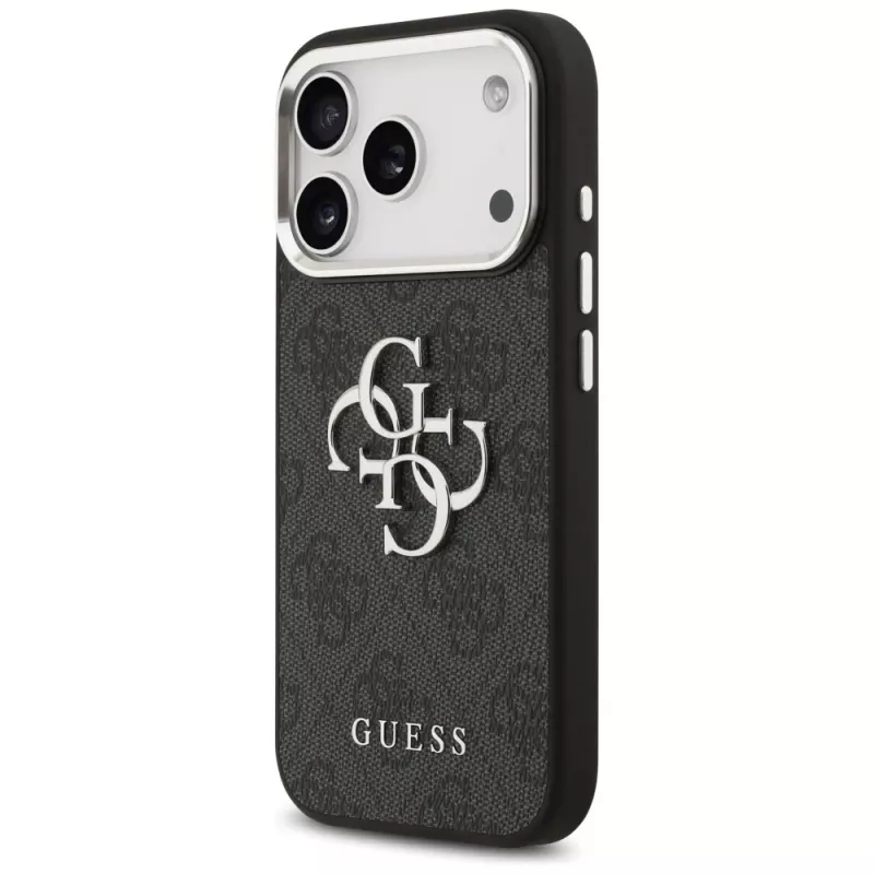 GUESS | Hardcase 4G | Back cover | iPhone 17 Pro Max | Apple | pelle ecologica/PC/plastica/TPU | nero