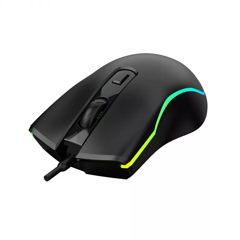 Mouse da gaming cablato riscaldato ActiveJet AMY-W390 — ambidestro, ottico 2000 DPI, USB Type-A, 4 tasti, nero