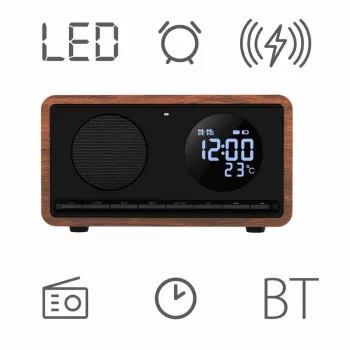 Sveglia radio MANTA RDI912B Rimini nera con display da 12 pollici e 8 GB di memoria