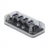 Hub USB DeLOCK 64087 trasparente