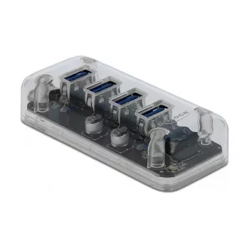 Hub USB DeLOCK 64087 trasparente