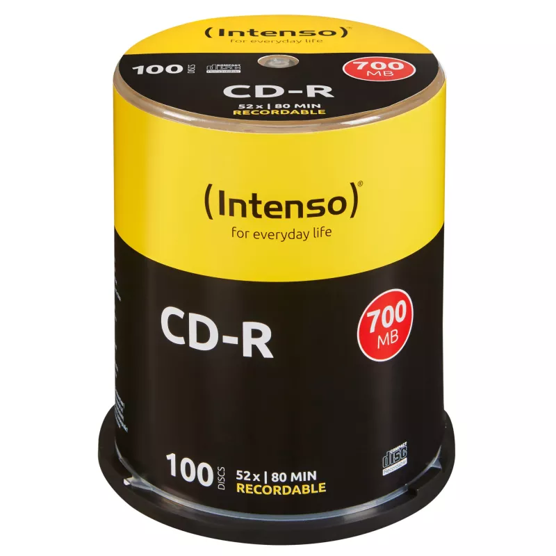 CD-R Intenso 700MB 52x 100 pezzi
