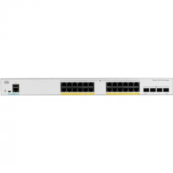 Cisco - Catalyst 1000-24P-4G-L - Switch - managed - 24 x 10/100/1000 (PoE+) + 4 x Gigabit SFP (Uplink) montabile a rack PoE+ (195 W)
