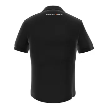 Polo GamersWear ComputerBase nero taglia S — polo gaming uomo, nero, tessuto traspirante