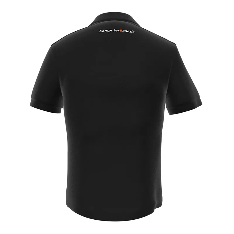 Polo GamersWear ComputerBase nero taglia S — polo gaming uomo, nero, tessuto traspirante