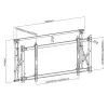 Supporto a parete per videowall TV MACLEAN MC-845 VESA 600x400mm supporto per display