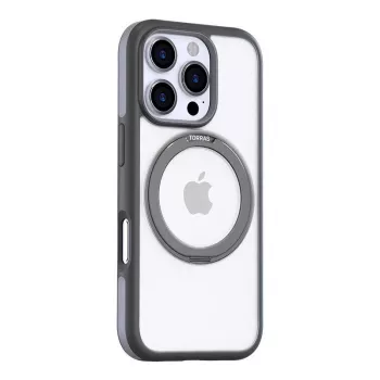 Cover Torras Ostand R Fusion iPhone 16 Pro 15,5 cm grigio trasparente