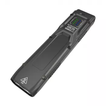 Torcia tattica Nitecore EDC25 — doppio LED, 15 lm, corpo in alluminio, ricaricabile USB, IP54, antishock, nera