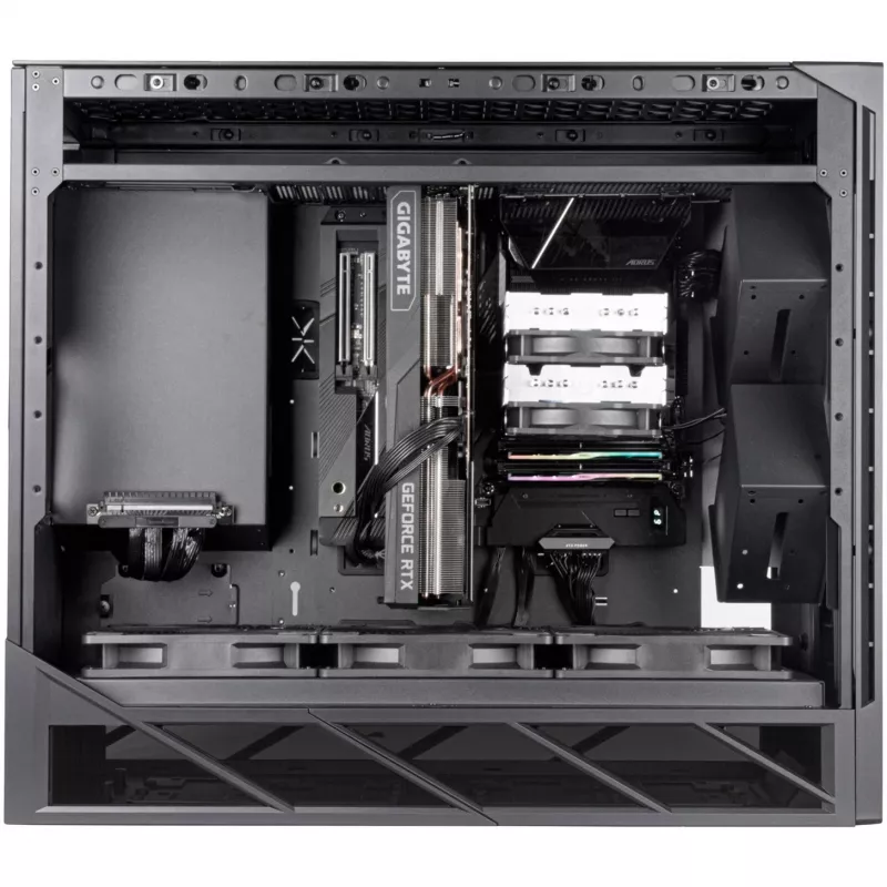 ALTA F2, case Big-Tower nero, vetro temperato