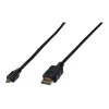 Digitus ASSMANN - Cavo HDMI con Ethernet - 19 pin micro HDMI Type D maschio a HDMI maschio - 1 m - tripla schermatura - nero (AK-330115-010-S)
