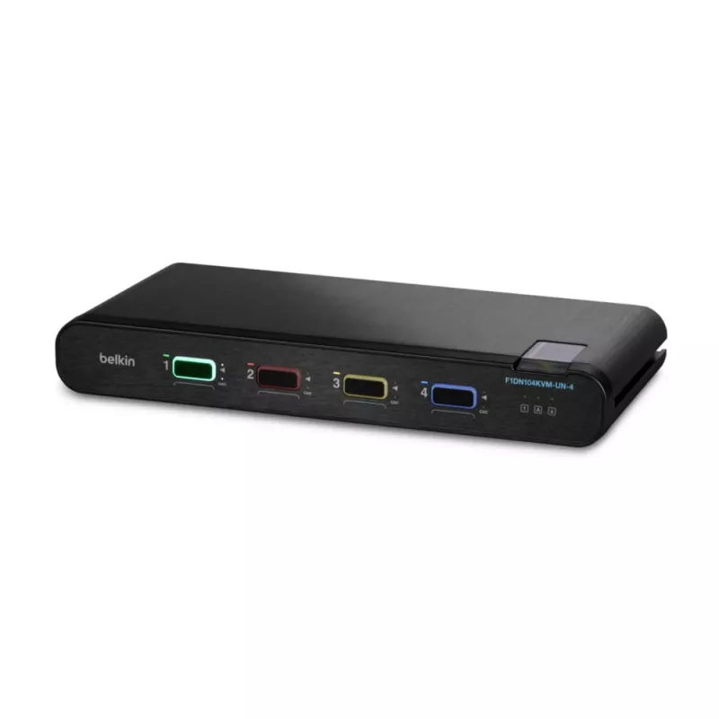 Belkin 4P Single Head DP/HDMI to DP/HDMI Video Secure DT KVM Switch PP4.0 (F1DN104KVM-UN-4)