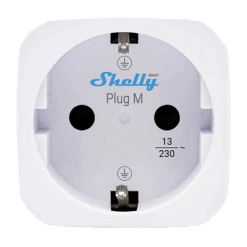 Presa smart Shelly Plug PM Gen3 Matter 13A, bianca