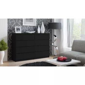 Cassettiera top e shop M8 140 CZERŃ — 8 cassetti, truciolare, 1380×400×970 mm, nero