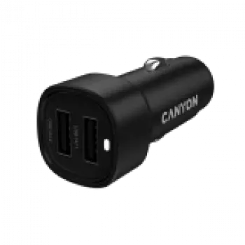 CANYON Caricabatterie auto OnDrive 24 24W 2xUSB-A nero
