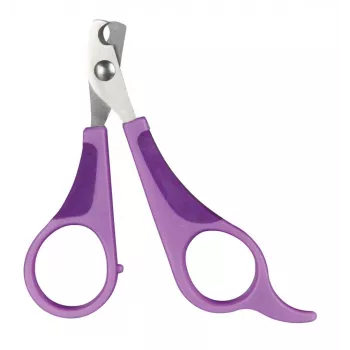 Trixie 6285 forbici per toelettatura animali, lame in acciaio inox, punte arrotondate, per destrimani, 80 mm, impugnatura antiscivolo, colori assortiti