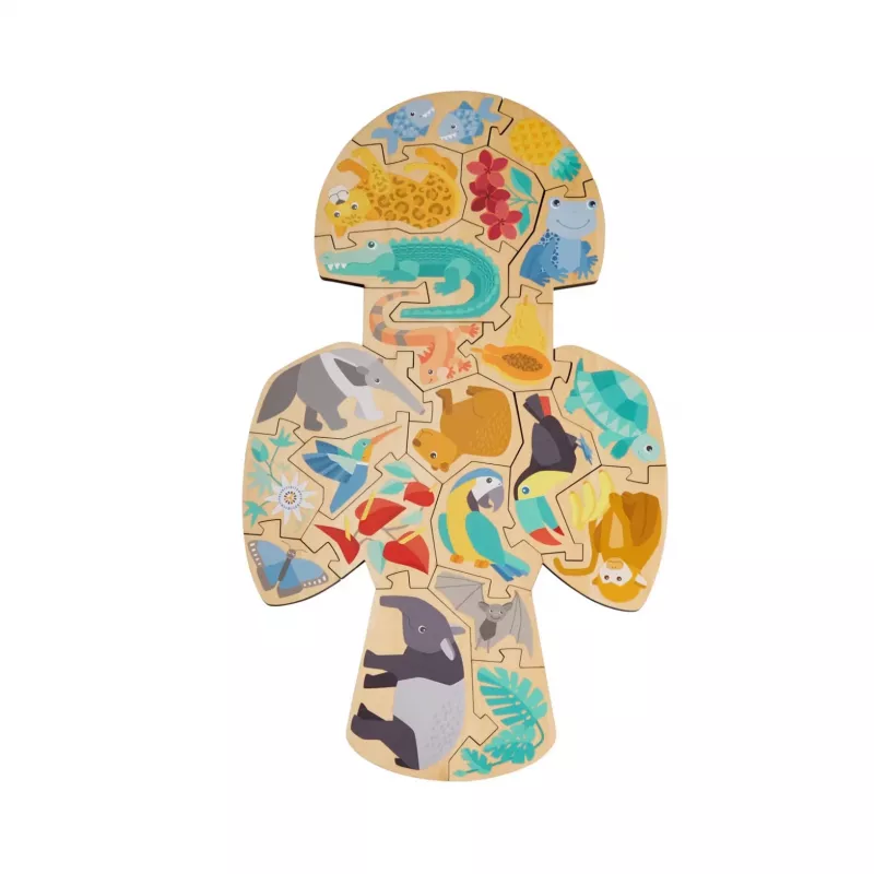 Puzzle 2 in 1 pappagallo