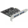 Scheda Delock PCI Express x1 a 4 porte USB Type-A esterne SuperSpeed USB