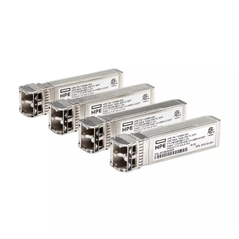 HPE C8R24B modulo transceiver SFP+ Fibre Channel 16 Gb onda corta, confezione da 4