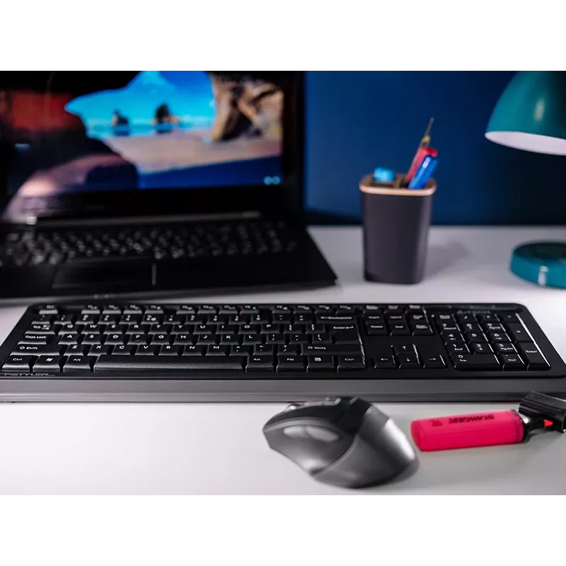 A4Tech FStyler FG1035 kit tastiera e mouse wireless, 2,4G, grigio