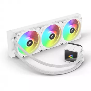 Dissipatore a liquido per CPU All-in-One Sharkoon S60 ARGB bianco radiatore da 360 mm