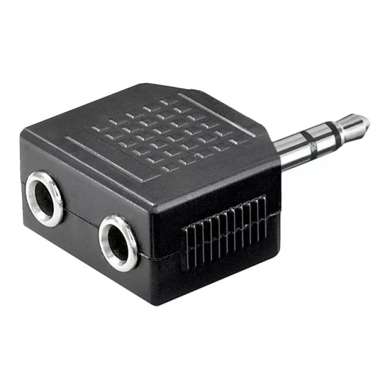 Goobay | Adattatore AUX per cuffie; jack 3,5 mm 1 a 2