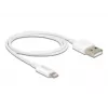 Cavo USB dati e ricarica DeLOCK 83000 per iPhone iPad iPod bianco 1 m