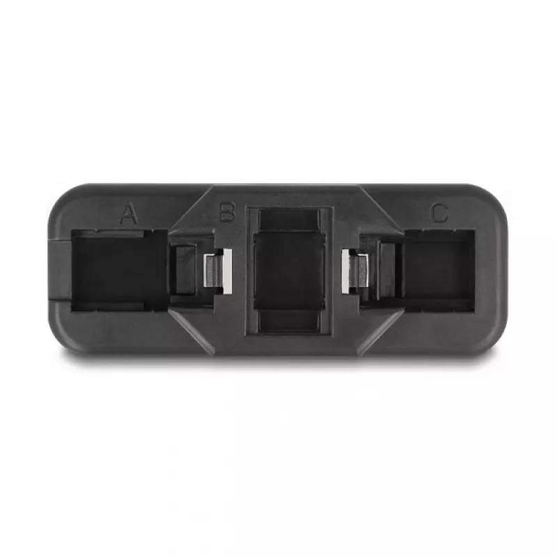DeLOCK keystone LSA set RJ45 RJ11 Cat.6 nero supporto a clip