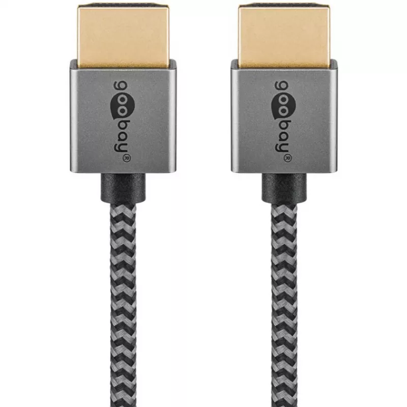 Cavo HDMI Plus Slim High-Speed con Ethernet, 8K @ 60Hz grigio, 2 metri