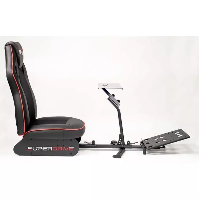 Racing Cockpit Subsonic SA5681 nero rosso in similpelle mesh metallo