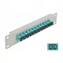 Patch panel fibra ottica DeLOCK 10 pollici 12 porte SC simplex acqua 1U grigio
