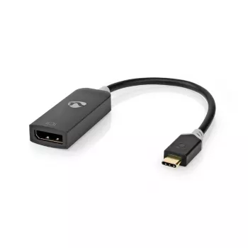Nedis adattatore USB USB 3.2 Gen1 - connettore maschio USB-C™, connettore femmina DisplayPort, 0,20 m, rotondo, placcato oro, PVC, grigio