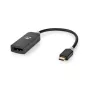 Nedis adattatore USB USB 3.2 Gen1 - connettore maschio USB-C™, connettore femmina DisplayPort, 0,20 m, rotondo, placcato oro, PVC, grigio