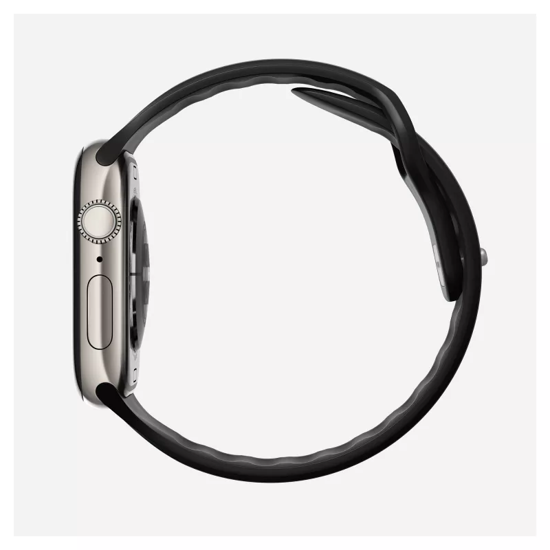 Cinturino per orologio Nomad Tempo Band nero in gomma — larghezza 20 mm, per polsi 155–193 mm