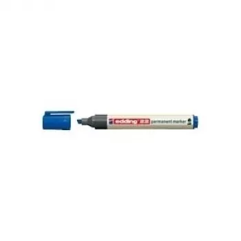 Pennarello indelebile Edding 22 EcoLine punta a scalpello blu