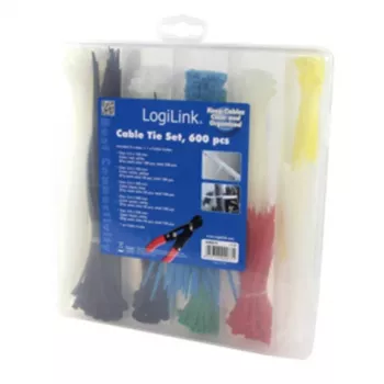 Fascette LogiLink KAB0019 nylon nero blu verde rosso bianco